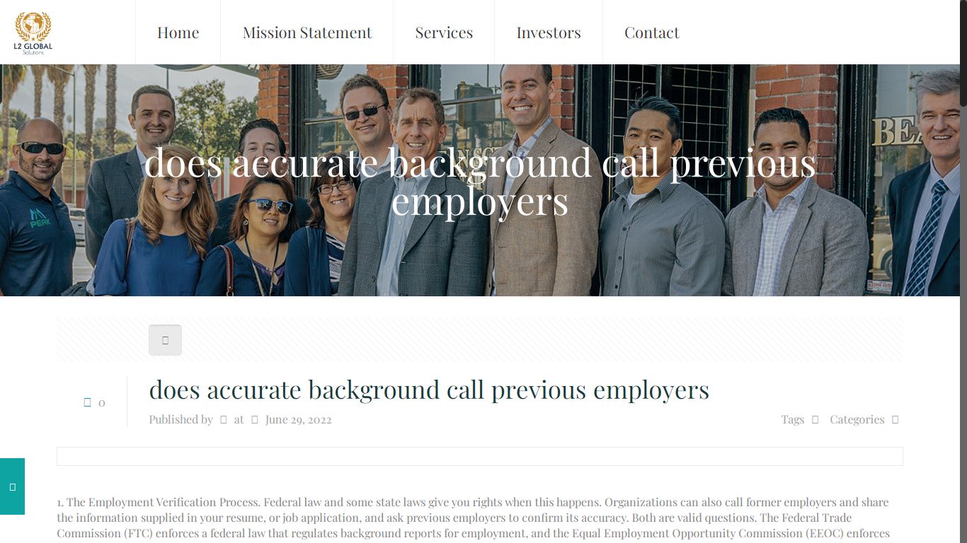 does accurate background call previous employers